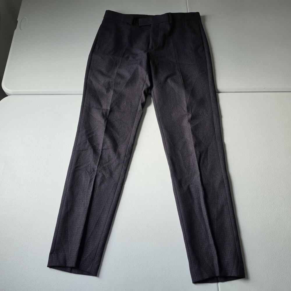 Sandro Pants Womens 40 US 8 Gray Check Tweed Slim Dress Tapered Business Formal